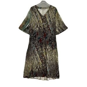 Bryn Walker Maxi Dress XS Multicolor Liliana Aquario Bell Sleeve Oversize